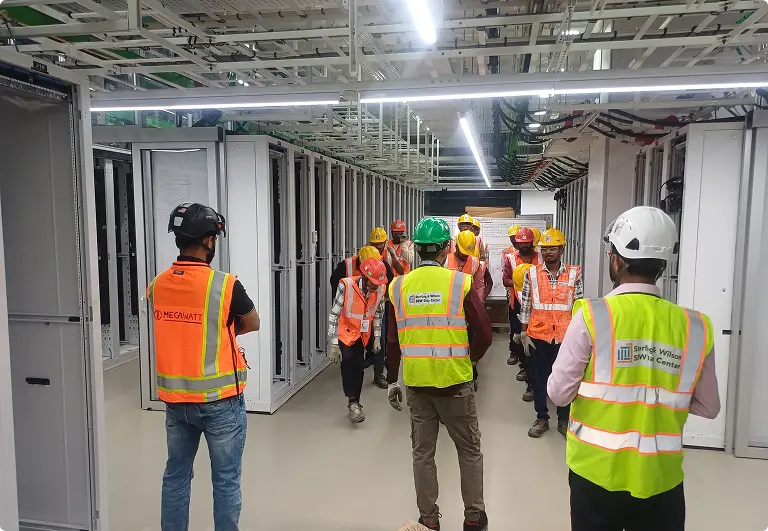 SEW Data Center engineers on site