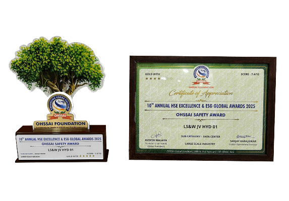OHSSAI Safety Award for LS&W JV HYD 01 at HSE Excellence & ESG Global Awards 2025